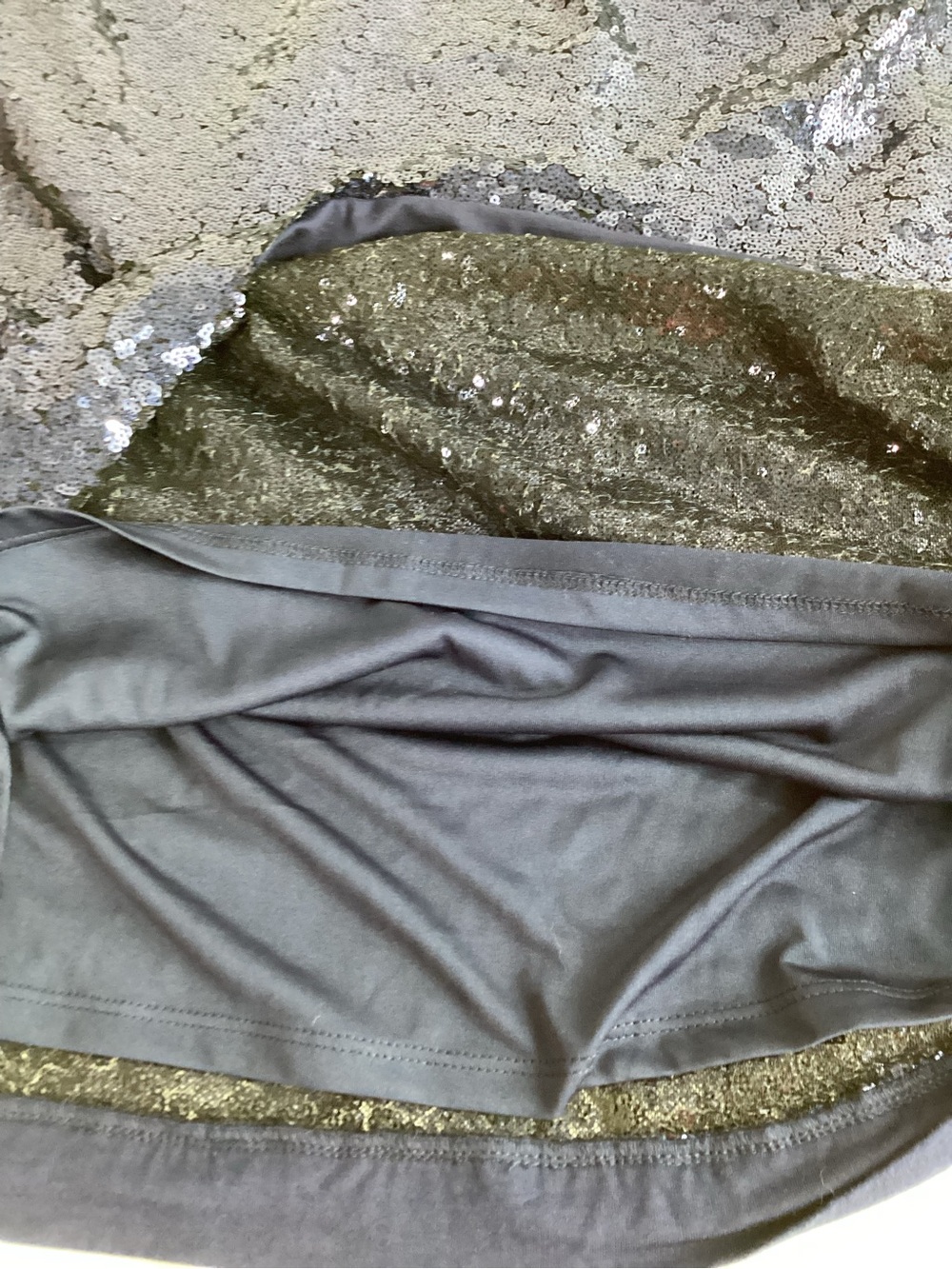 Cupio Blue Sequin Long-Sleeve Mini Shift Dress - Picture 3 of 8